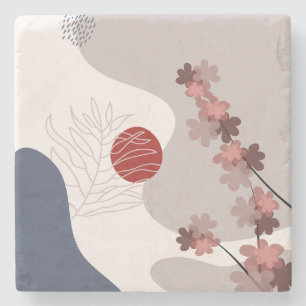 Botanical Boho Blue Magenta Stenunderlägg