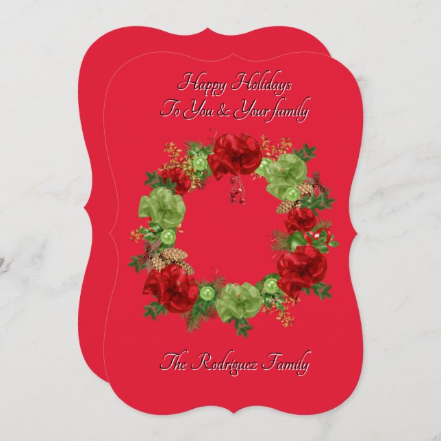 BOTANICAL BOHO CHRISTMAS CARD SPARA DATUMET (Fram/baksida)