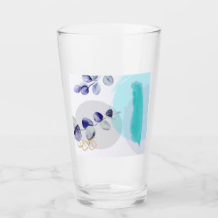Botanical Boho Cyan Lila Glaskopp