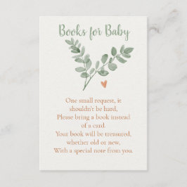 Botanical Books for Baby Card – Minimal Eucalyptus Tilläggskort