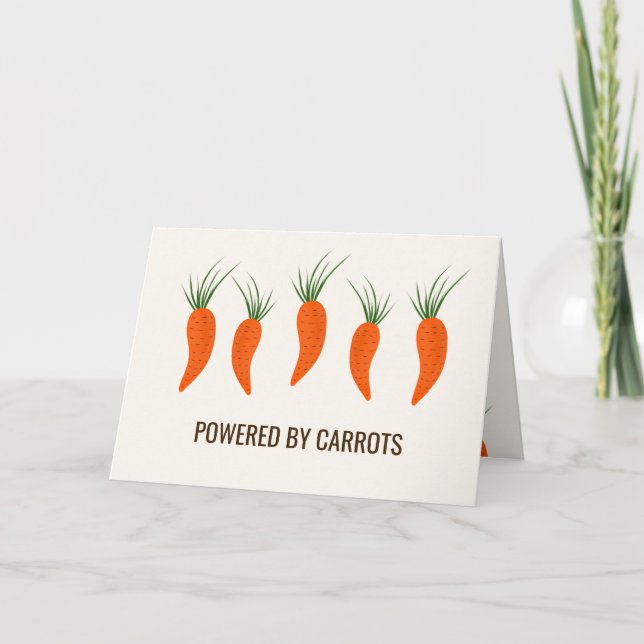 Botanical Carrots Collection Birthday Kort (Framsida)