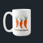 Botanical Carrots Collection  Kaffemugg<br><div class="desc">Botanical Carrots Collection featuring hand-drawn orange carrots with fresh green tops on soft neutral backgrounds. A natural garden-inspired design perfect for kitchen decor,  stationery,  and gifts for vegetable lovers.</div>