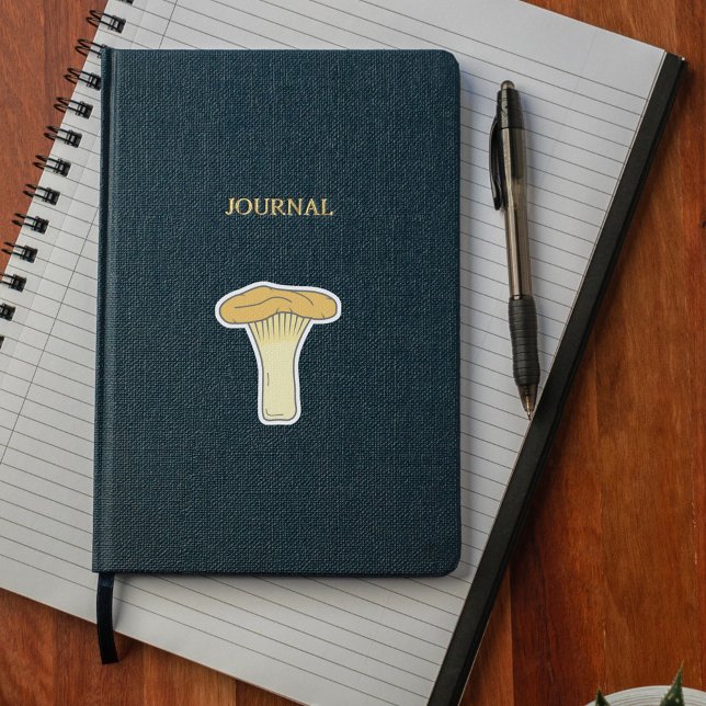 Botanical Chanterelle Mushroom Anpassningsbar-Clic Klistermärken (Botanical Chanterelle Mushroom Custom-Cut Sticker)