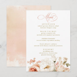 Botanical Chic Elegant Floral Victorian Wedding  Meny