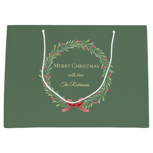 Botanical Christmas Wreath Modern Script (Framsidan)