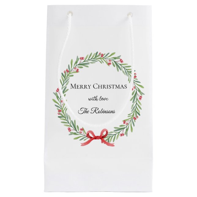 Botanical Christmas Wreath Modern Script  (Framsidan)