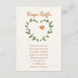 Botanical Diaper Raffle Card – Minimal Eucalyptus Tilläggskort