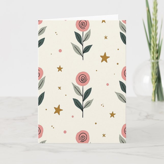 Botanical Dream Mothers Day Card Kort (Framsida)