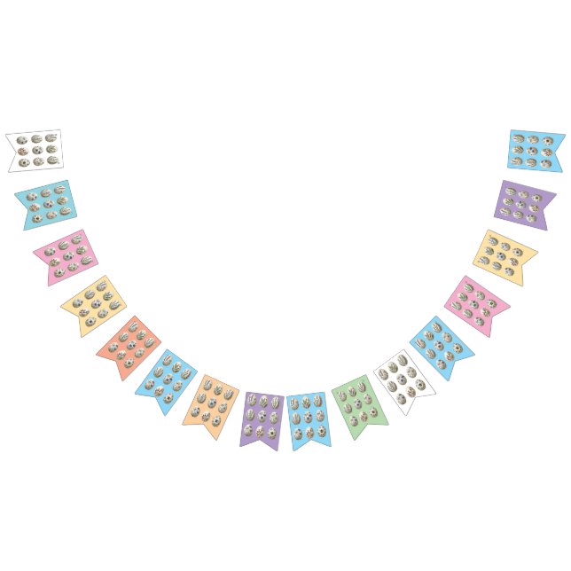 Botanical Easter Egg Bunting Multi colour Garland Vimplar (Alla)