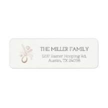 Botanical Easter Personalized Return Address Label