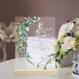 Botanical Eucalyptus Fall Leaf Wreath Wedding