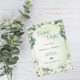 Botanical Eucalyptus Sage Green Garden Wedding Spara Datumet