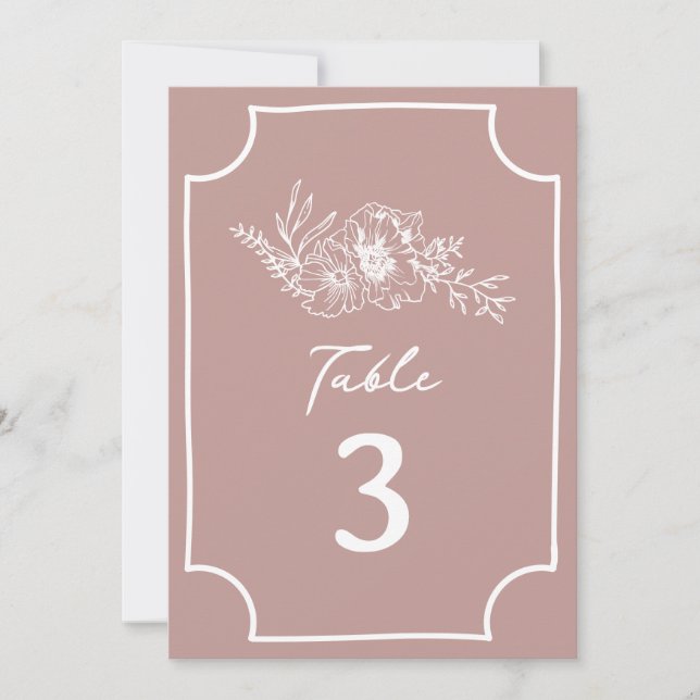 Botanical Floral Pink Wedding Inbjudningar (Framsida)