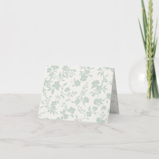 Botanical Garden Muted Sage - Neutral Tack Kort (Framsida)