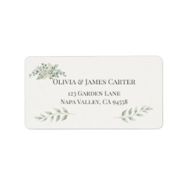 Botanical Garden Romance Wedding Address Labels Adressetikett