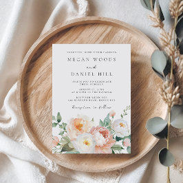 Botanical Garden Spring Floral Wedding Inbjudningar