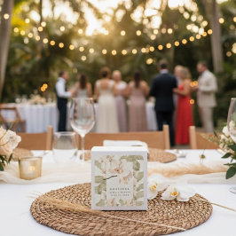 Botanical Garden Wedding Thank You Favor Fyrkantigt Klistermärke