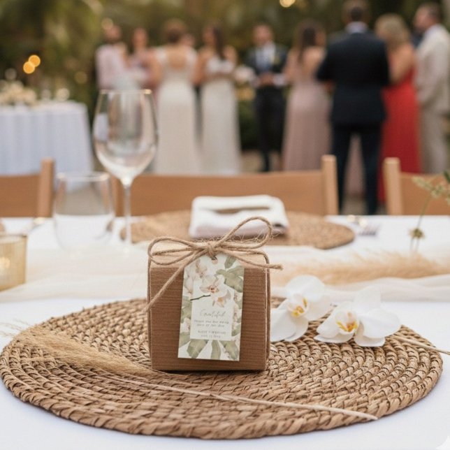 Botanical Garden Wedding  Thank You Favor Presentetikett (Skapare uppladdad)