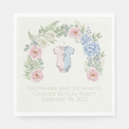 Botanical Gender Reveal Napkin Pappersservett