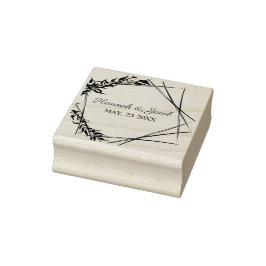 Botanical Geometric with Leaves Wedding Design Stämpel