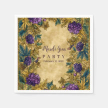 Botanical Grape Mardi Gras Masquerade