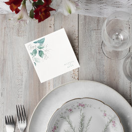 Botanical Greenery Wedding Napkin Pappersservett