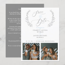 Botanical Grey 2 Photos Sophisticated Wedding