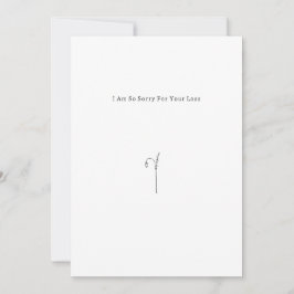 Botanical Grief Mourning Sorry For Your Loss Card. Inbjudningar