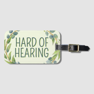 Botanical Hard of Hearing Green Deafnes Bagagebricka
