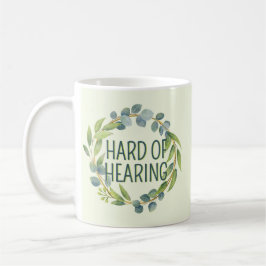 Botanical Hard of Hearing Green Deafness Kaffemugg