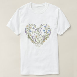 Botanical Heart Apothecary Pharmacy Flower  T Shirt