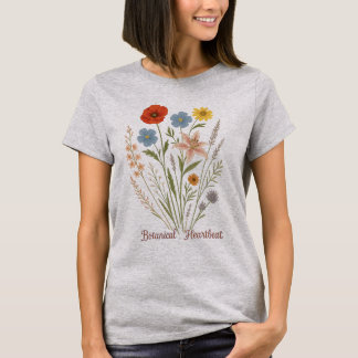 Botanical Heartbeat- dgn by Maaya Prints, Women's T Shirt