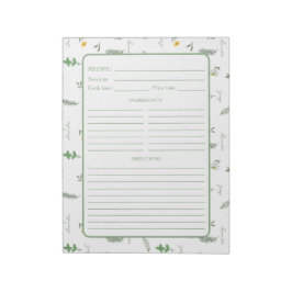 Botanical Herb Recipe Anteckningsblock