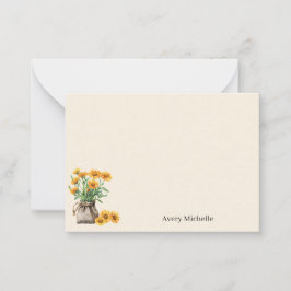 Botanical Herbal Illustration Personal Stationary Anteckningskort