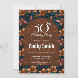 Botanical Inspired Lilies Aesthetic Birthday Party Inbjudningar