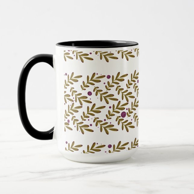 Botanical Leaf Combo Mug (15 oz) Mugg (Vänster)