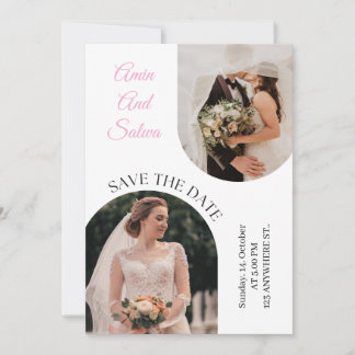 Botanical Minimal Wedding Invite | Green Floral |  Julkort
