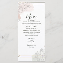 Botanical Outline Sage & Blush Floral Wedding  Meny