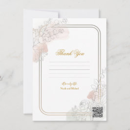 Botanical Outline Sage Blush Floral Wedding Sign Inbjudningar