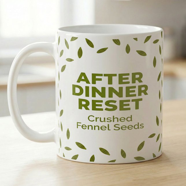 Botanical Pantry Label Fennel Recipe Kaffemugg (Skapare uppladdad)