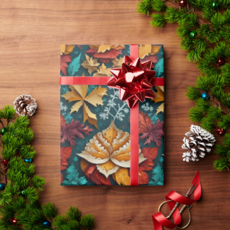 Botanical Paper-Cut Pattern Presentpapper