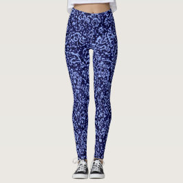 Botanical Pattern in Blue 1 Leggings