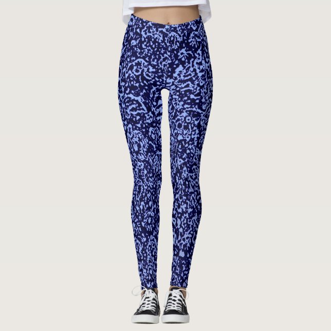 Botanical Pattern in Blue 1 Leggings (Framsida)