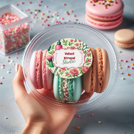 Botanical Pink Stylist Beauty Business Runt Klistermärke