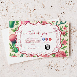 Botanical Pink Stylist Beauty Business Tack Kort