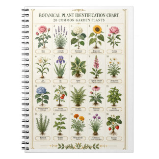 Botanical Plant Guide Wall Art Anteckningsbok