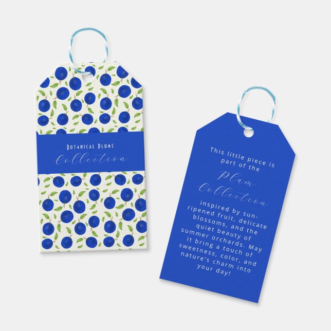 Botanical Plums Collection Ivory Presentetikett (Skapare uppladdad)