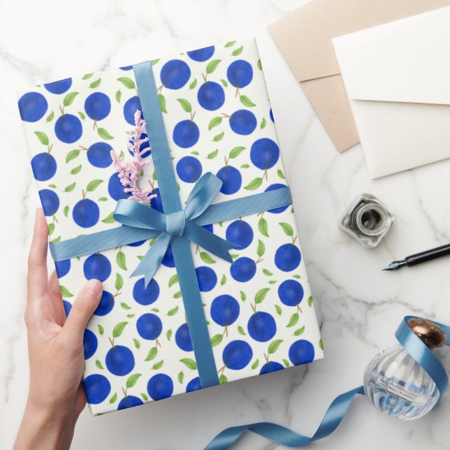 Botanical Plums Collection Ivory Presentpapper (Gifting)