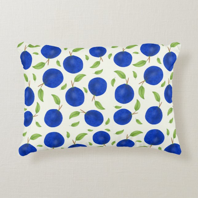 Botanical Plums Collection Ivory Prydnadskudde (Framsidan)