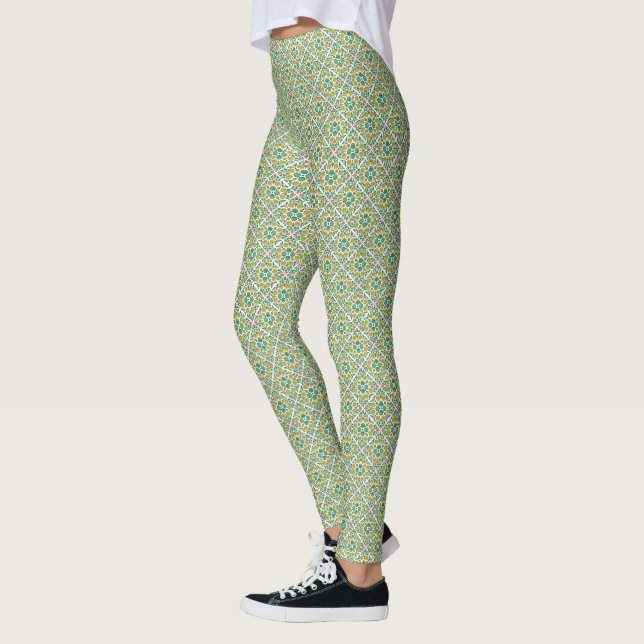 Botanical Pop - Olive Leggings (Vänster)